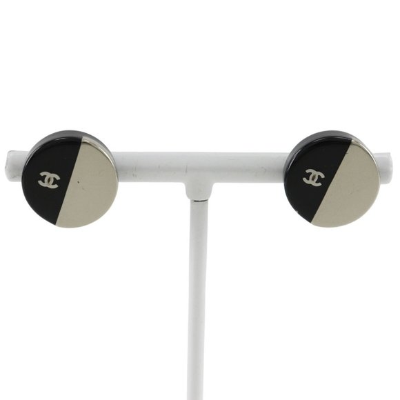 Chanel Coco Mark Black Plastic earring - Picture 1 of 5